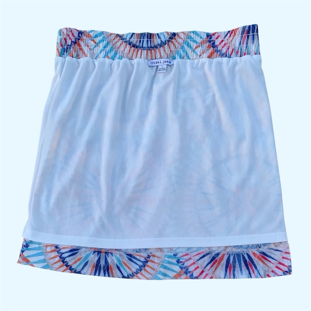 Colorful Y2K Geometric Medallion Print Knit Mini Skirt by Tribal Jeans Women’s L - Picture 4 of 7